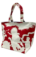 Quadrille Medium Tote: Independence Background - Red