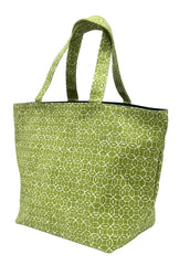 China Seas Medium Tote:  Melong Batik Reverse - Green
